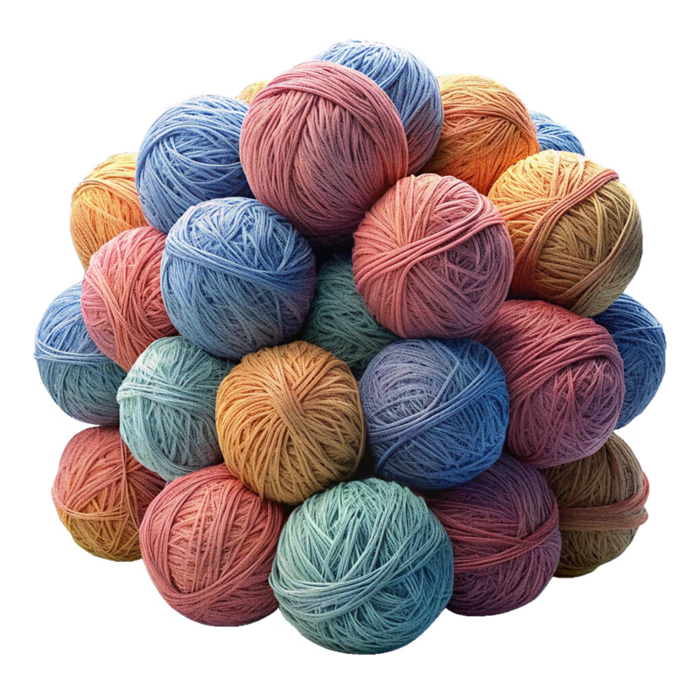 Heap of Yarns Balls 3d Design png