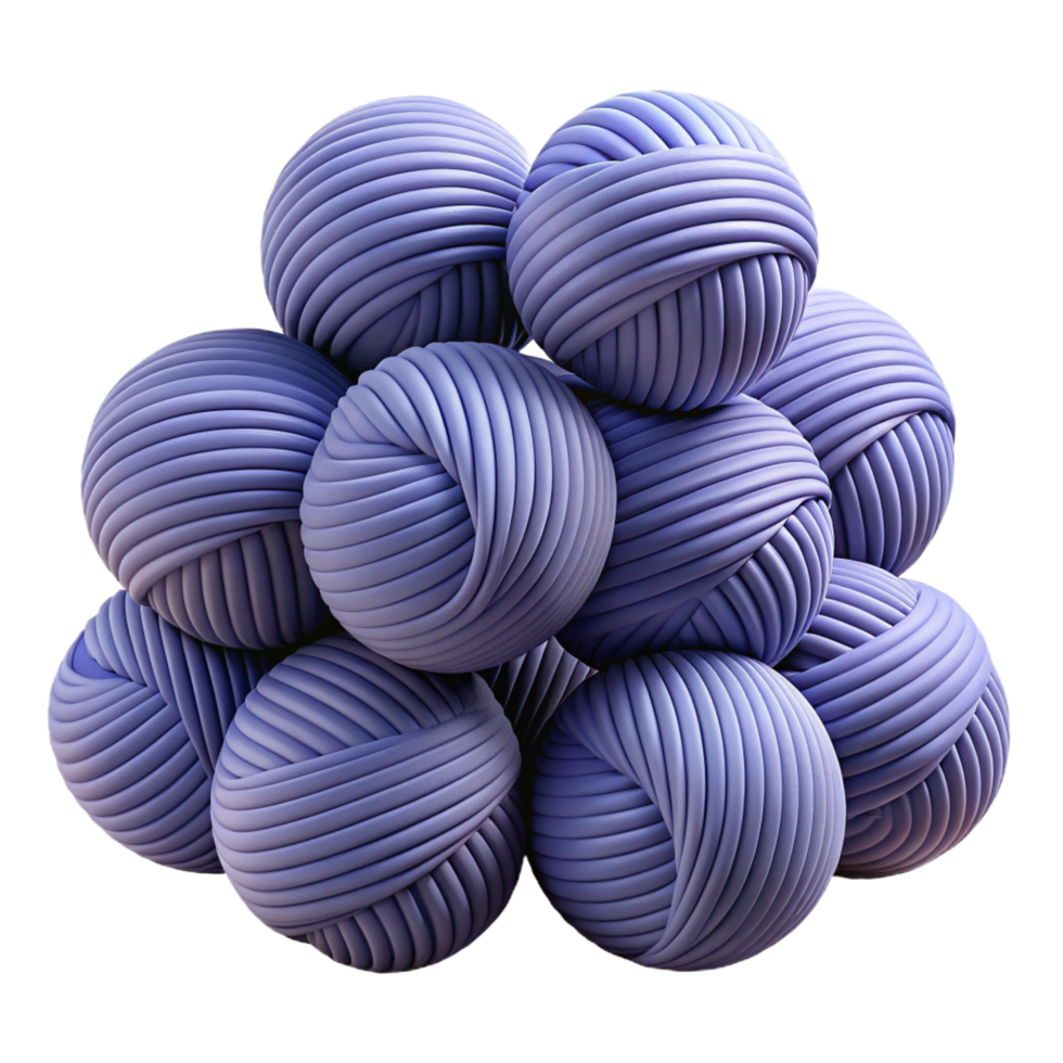 Heap of Yarn Balls 3d Render png