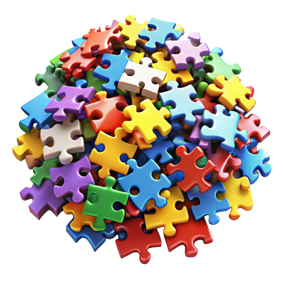 Heap of Puzzle Pieces Photo Clip Art png