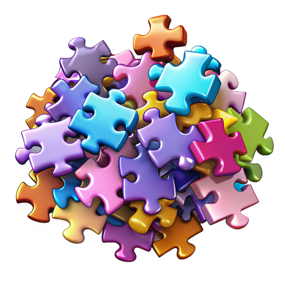 Heap of Puzzle Pieces Object png