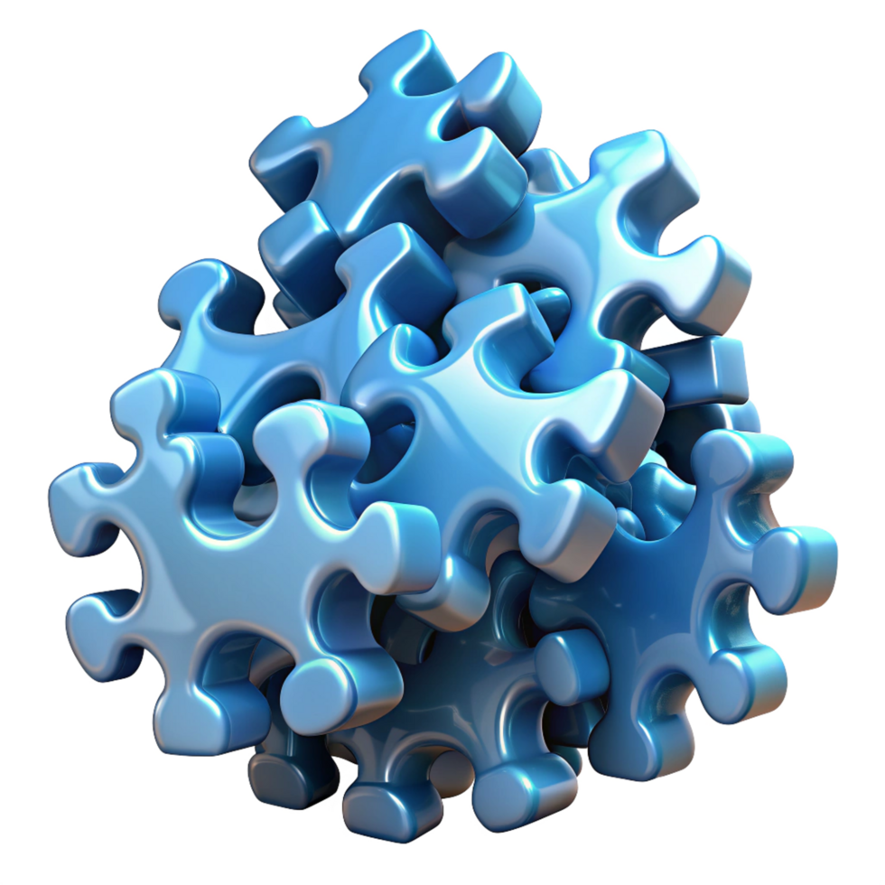Heap of Puzzle Piece 3d Item png