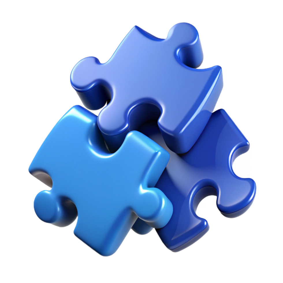 Heap of Puzzle Pieces 3D Item png