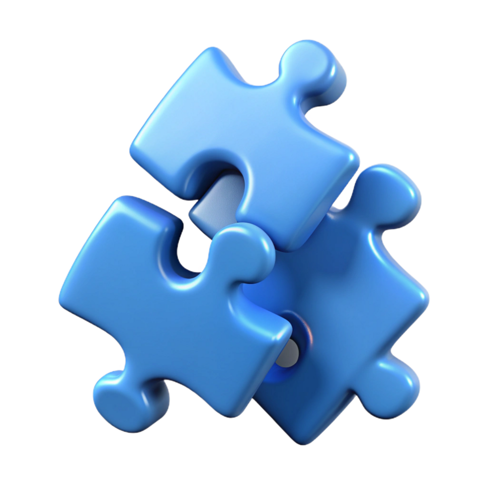 Heap of Puzzle Pieces 3D Illustration png