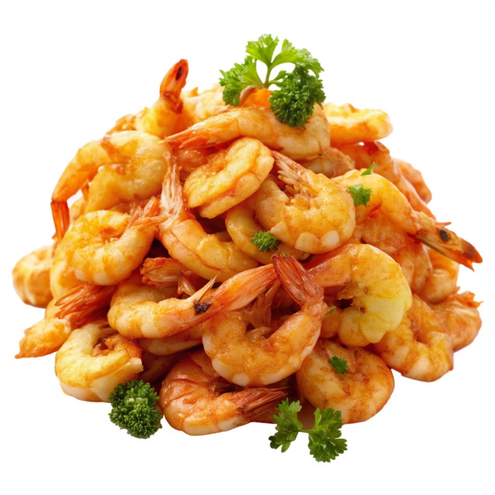 Heap of Fried Shrimps Realistic png