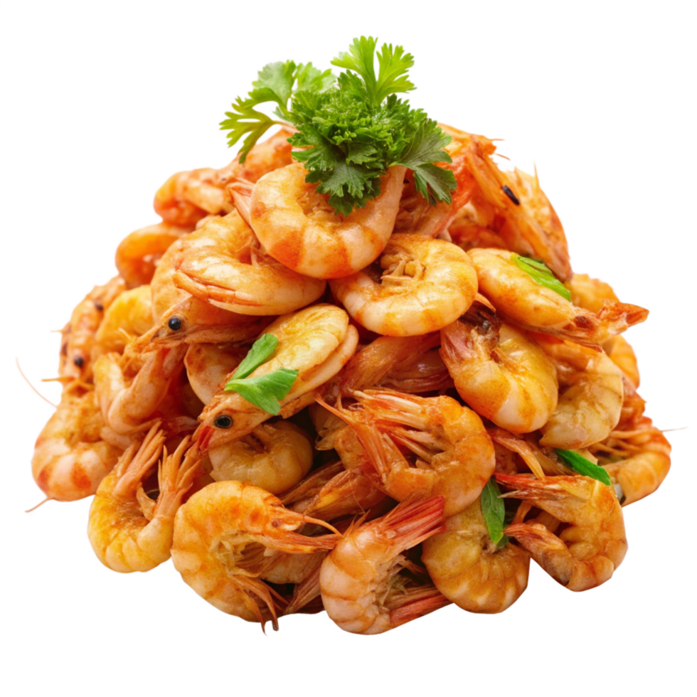 Heap of Fried Shrimps Photo png