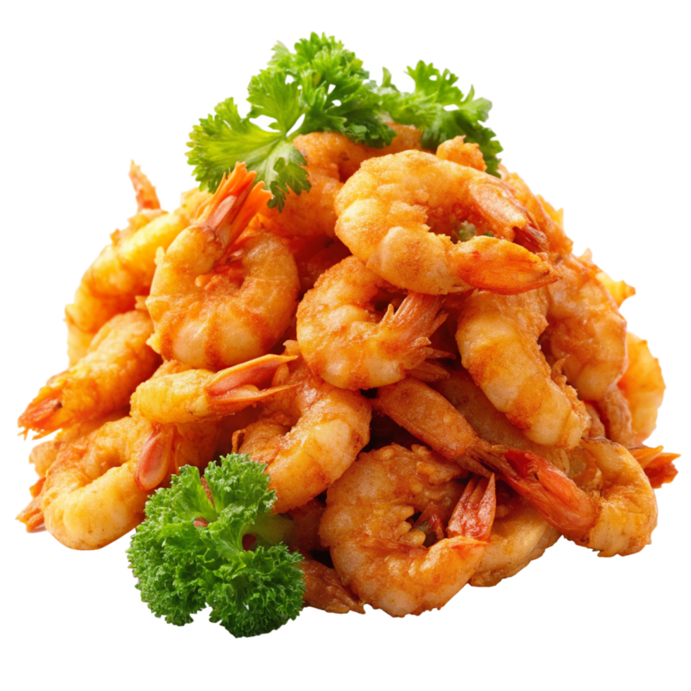 Heap of Fried Shrimps Concept png