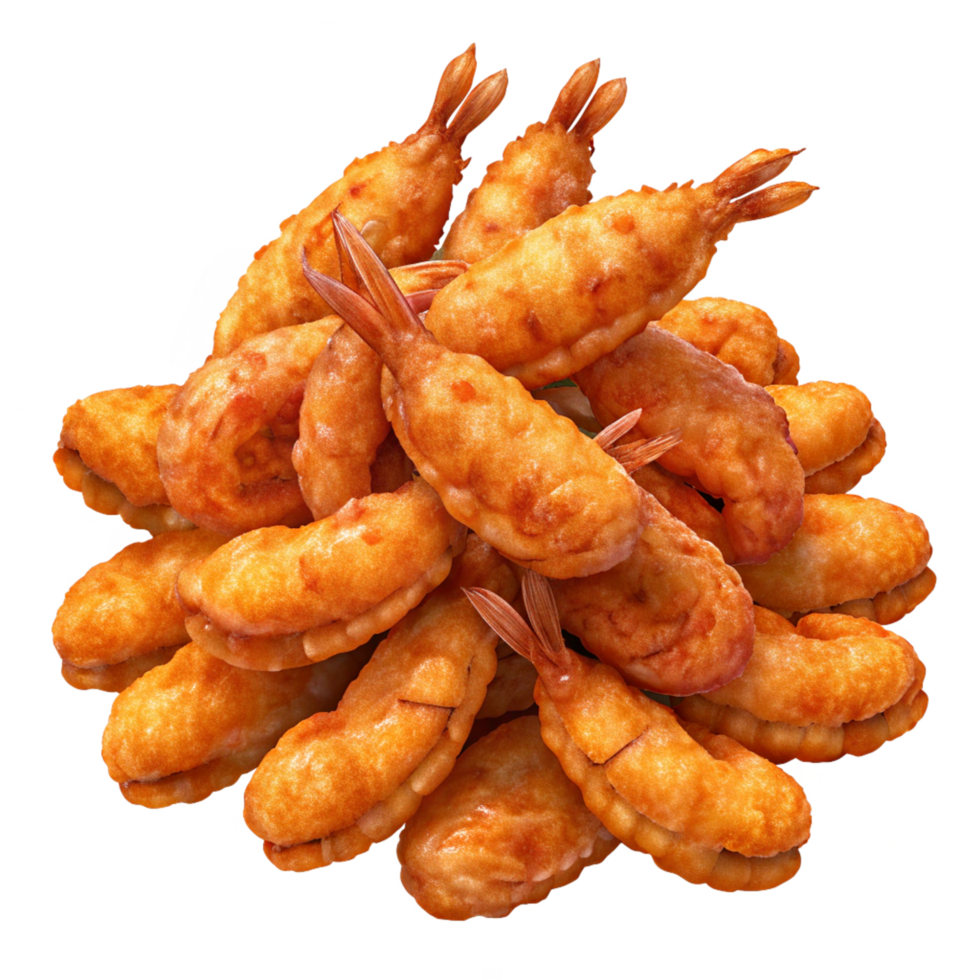 Heap of Fried Shrimps 3d Style png