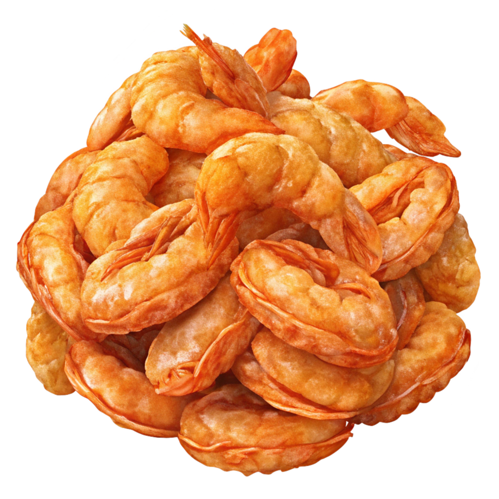 Heap of Fried Shrimps 3d Concept png