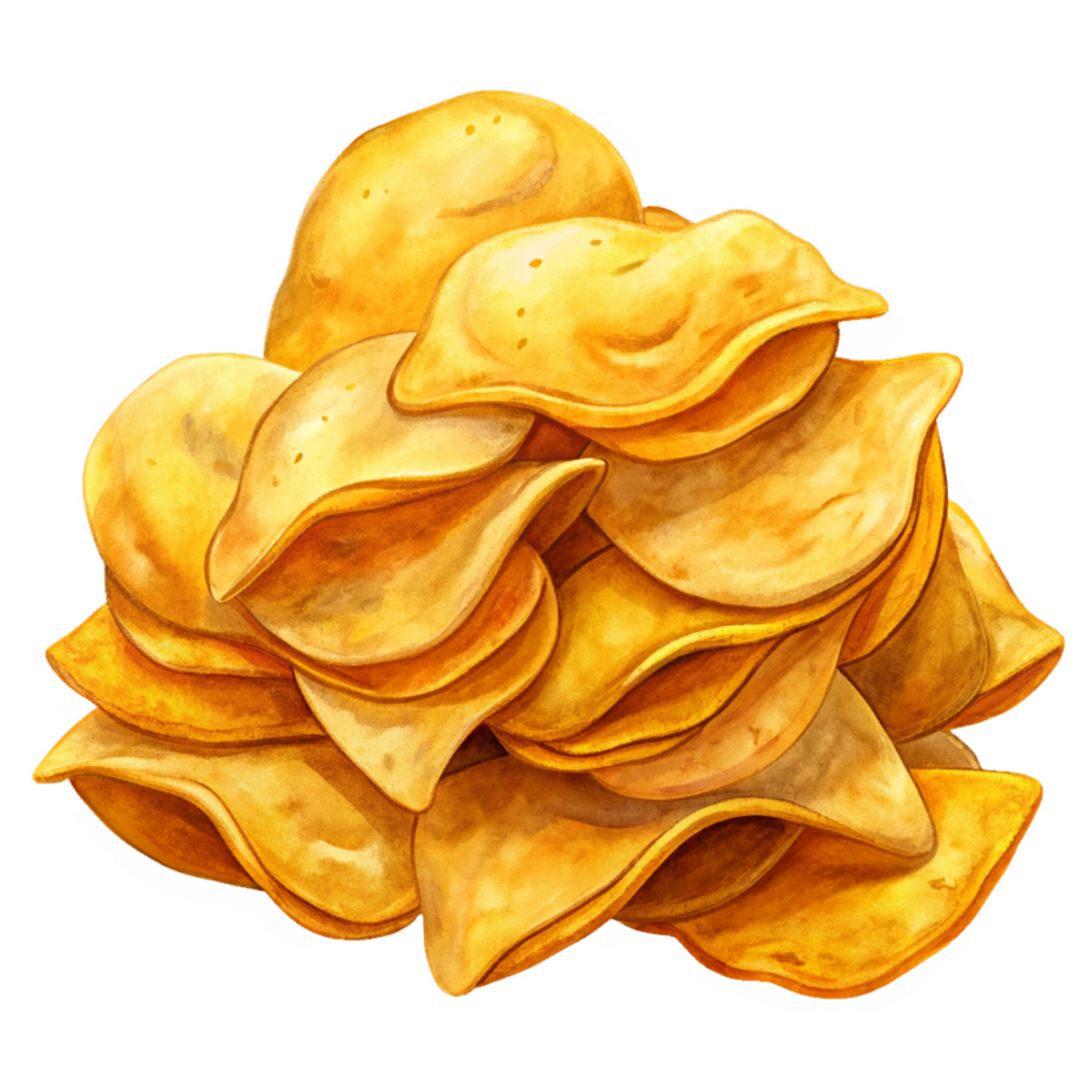 Heap of Potato Chips Artwork Clip Art png