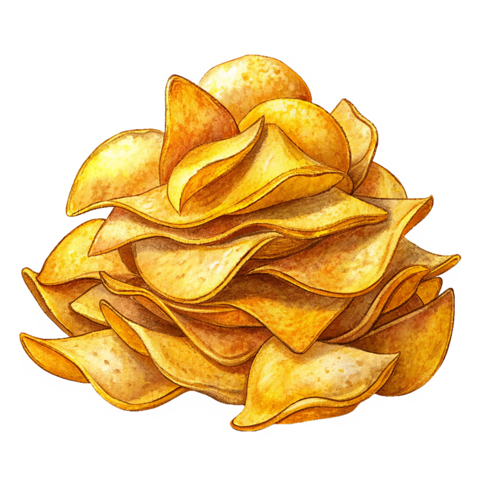 Heap of Potato Chips Artwork Clip png