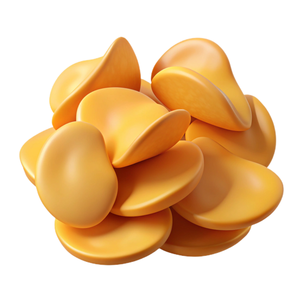 Heap of Potato Chips 3d Render png