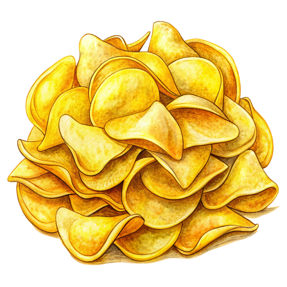 Heap of Potato Chips Artwork Concept png