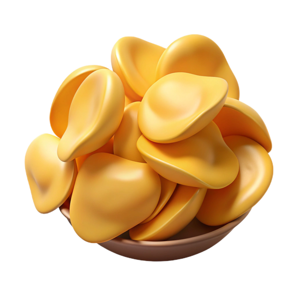 Heap of Potato Chips 3d Graphic png