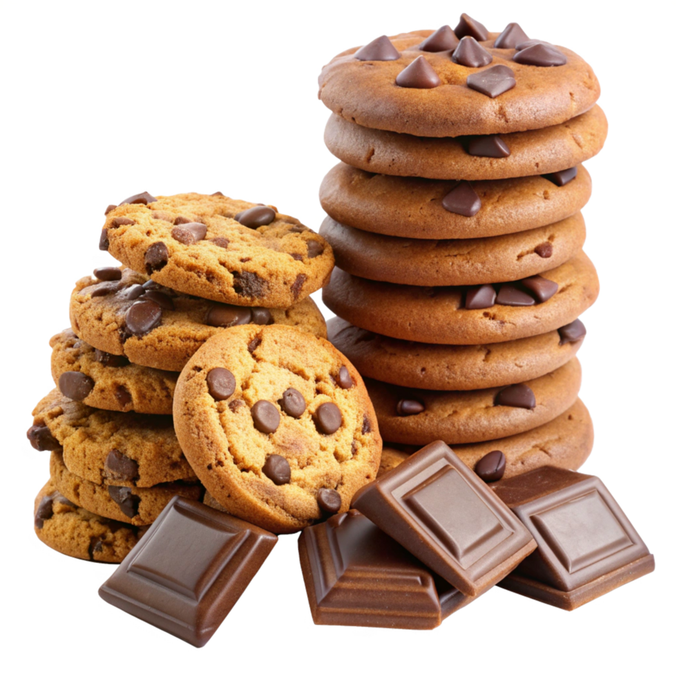 Heap of Cookies and Chocolate Realistic Photo png