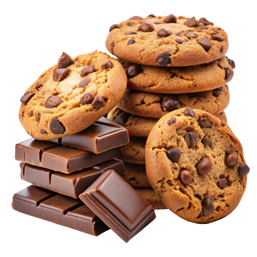 Heap of Cookies and Chocolate Realistic Element png