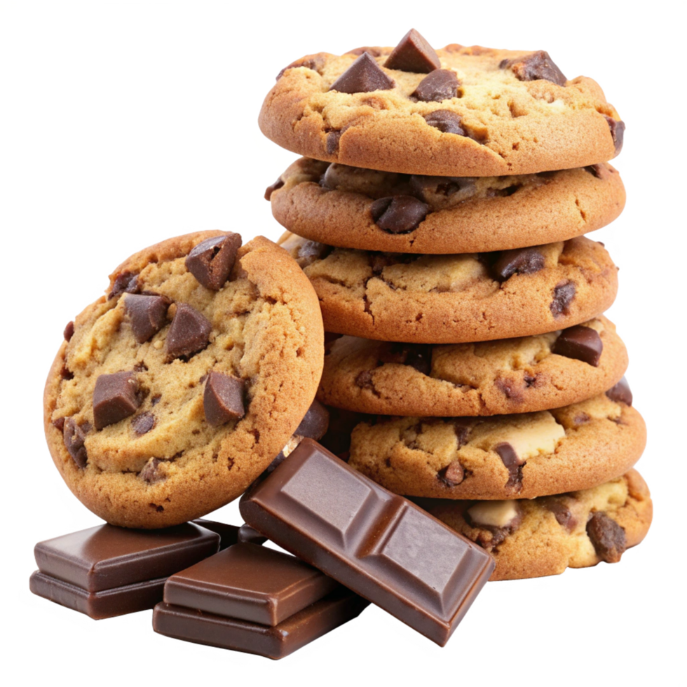 Heap of Cookies and Chocolate Realistic Illustration png