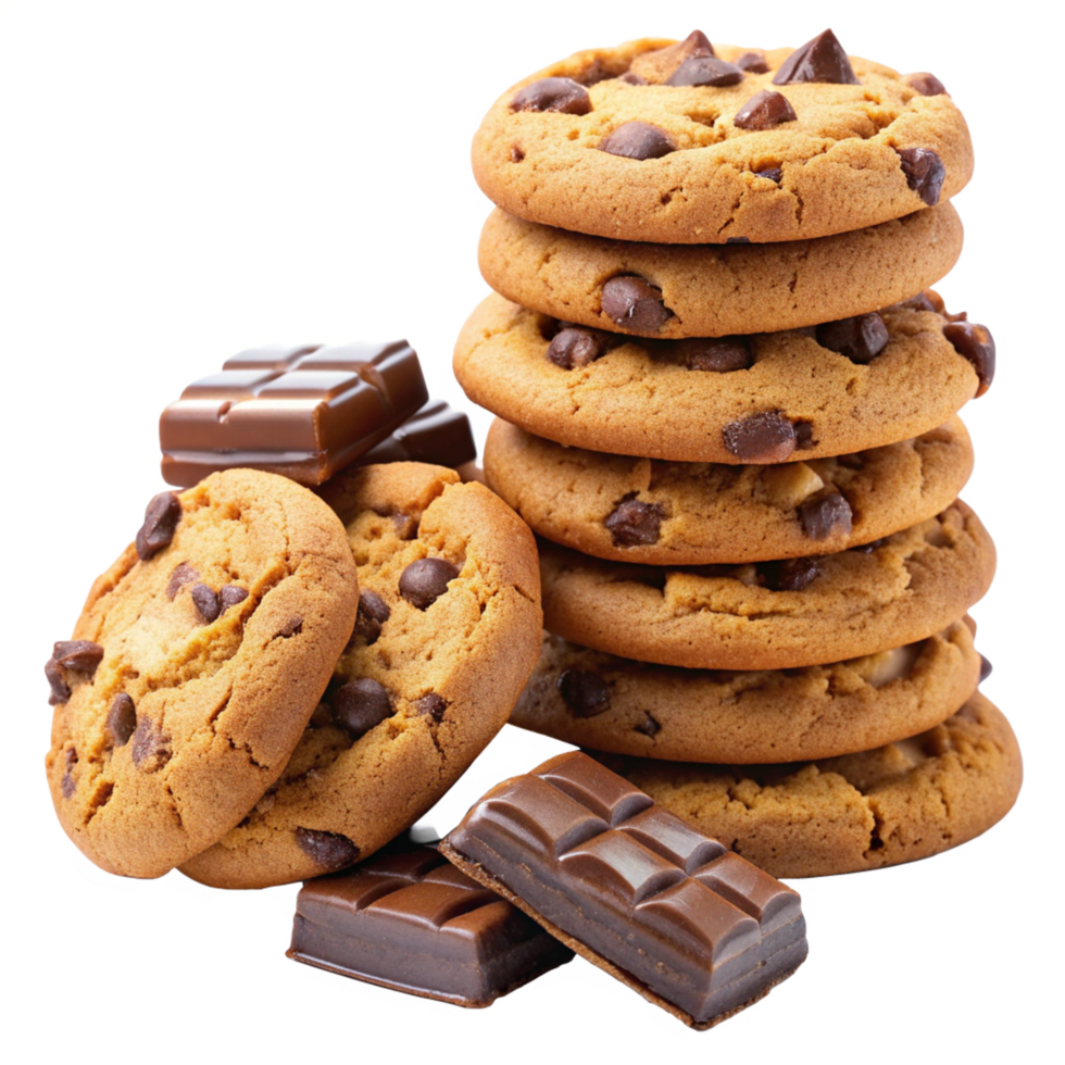 Heap of Cookies and Chocolate Realistic Image png