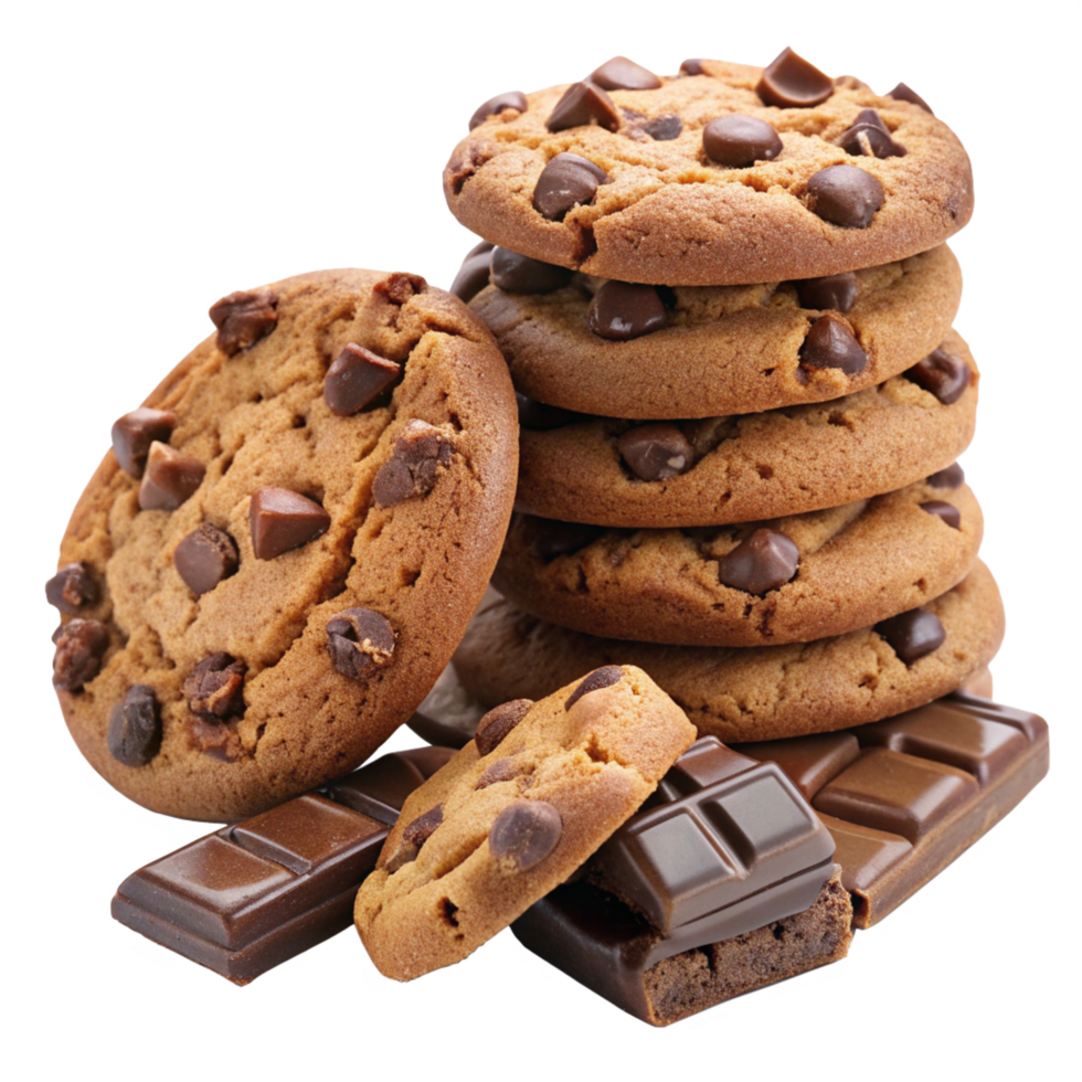 Heap of Cookies and Chocolate Realistic Design png