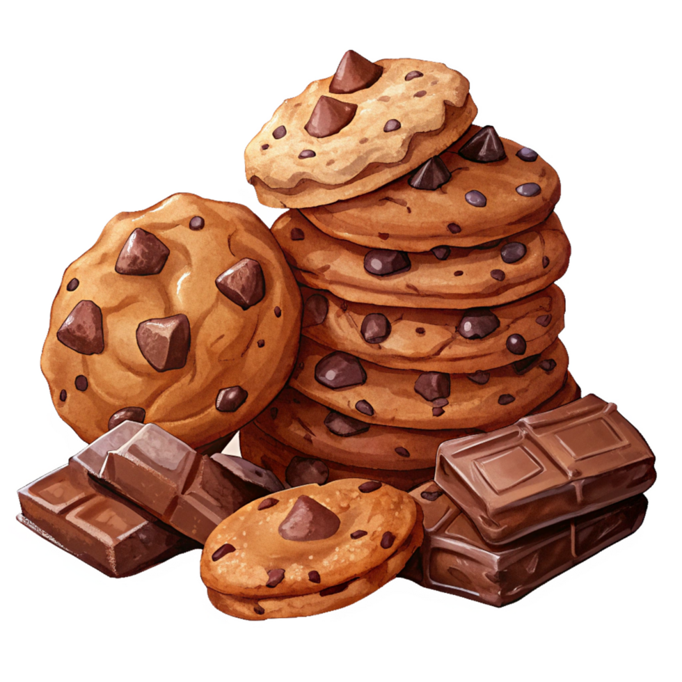 Heap of Cookies and Chocolate Concept png