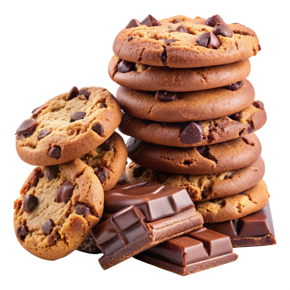 Heap of Cookies and Chocolate Realistic Graphic png