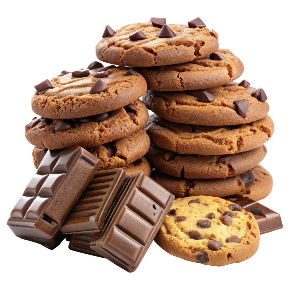 Heap of Cookies and Chocolate Realistic Object png