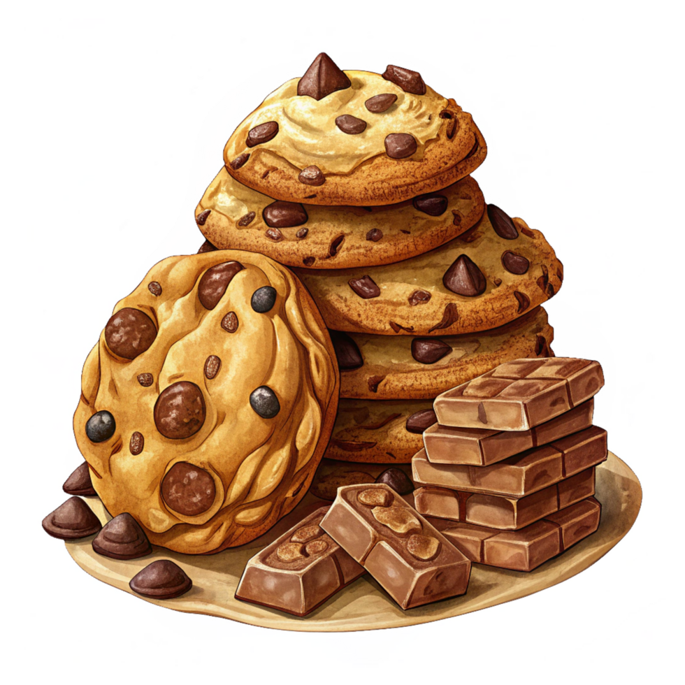 Heap of Cookies and Chocolate Image png