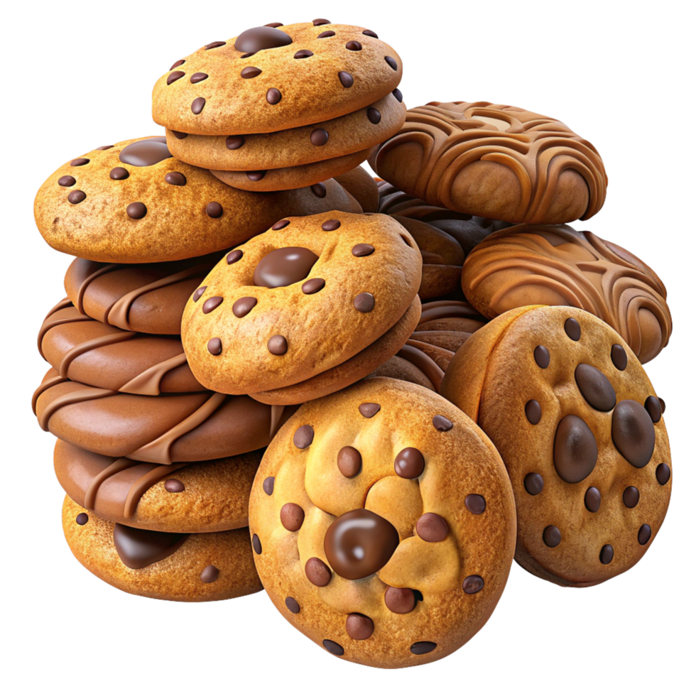 Heap of Cookies and Chocolates Asset png