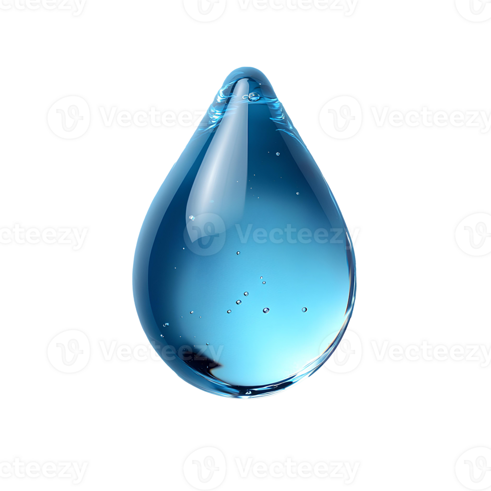 drop of water. Blue water drop top view. Water drop for skin hydration and skincare concept of organic and plant based ingredients. Water splash for skin hydration png