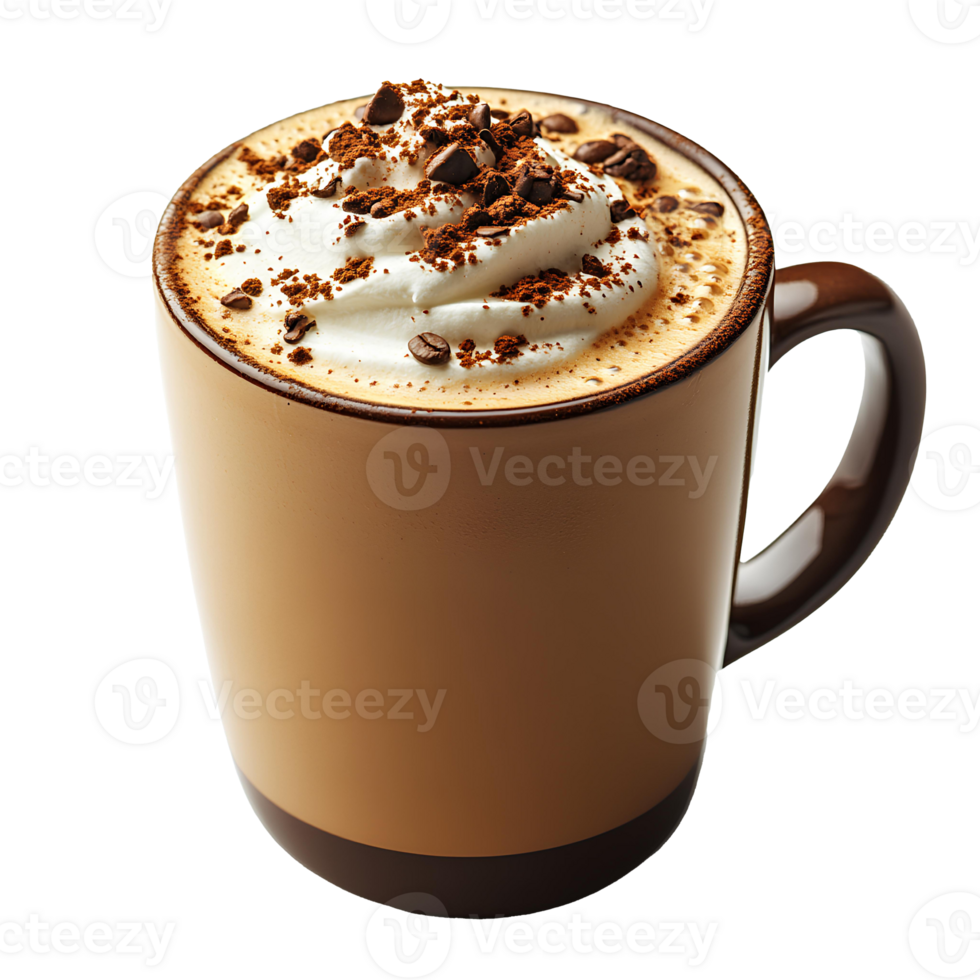 Pumpkin spice latte . Cup of warm pumpkin spice latte during autumn fall time. pumpkin spice latte with nutmeg, vanilla and espresso coffee in cup . sweet fall beverage isolated png
