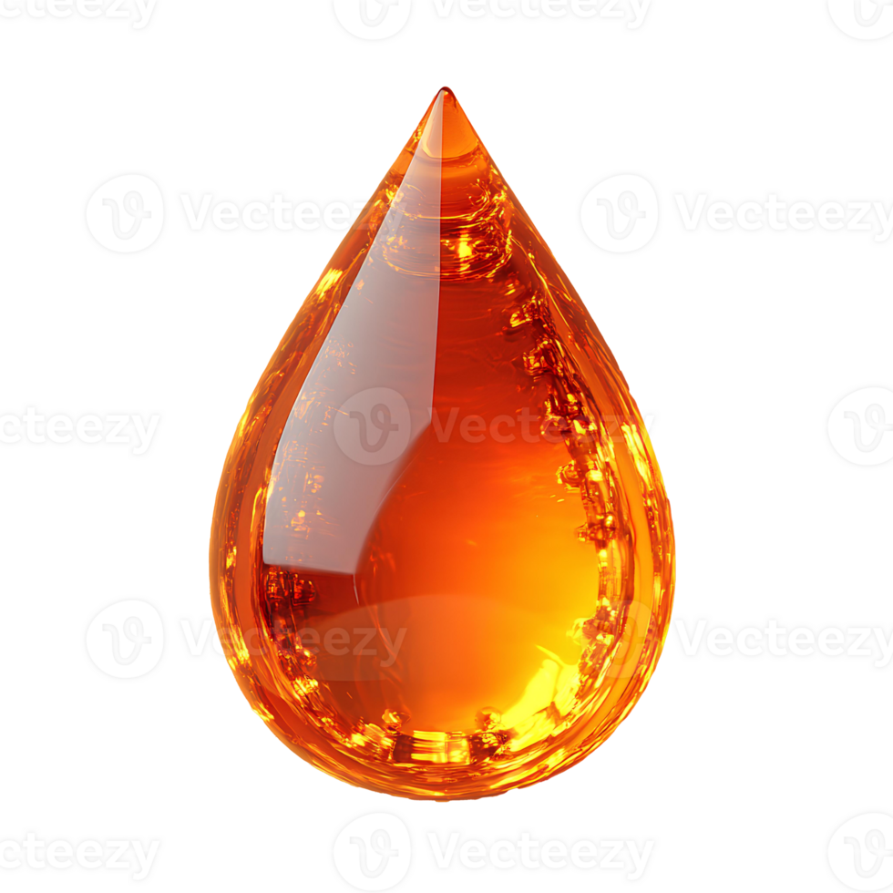 Vitamin C serum drop . Vitamin C serum oil full of ascorbic acid top view . Skincare concept of a facial oil full of antioxidants isolated. drop of oil png