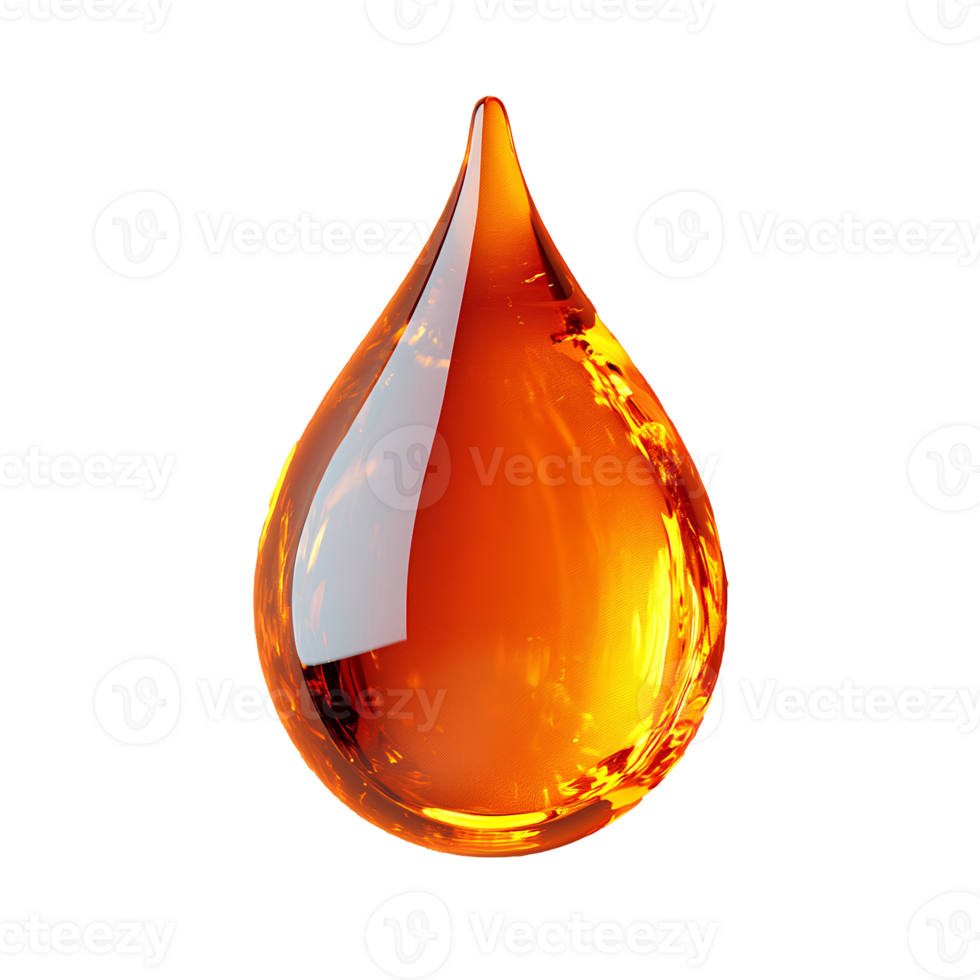Vitamin C serum drop . Vitamin C serum oil full of ascorbic acid top view . Skincare concept of a facial oil full of antioxidants isolated. drop of oil png
