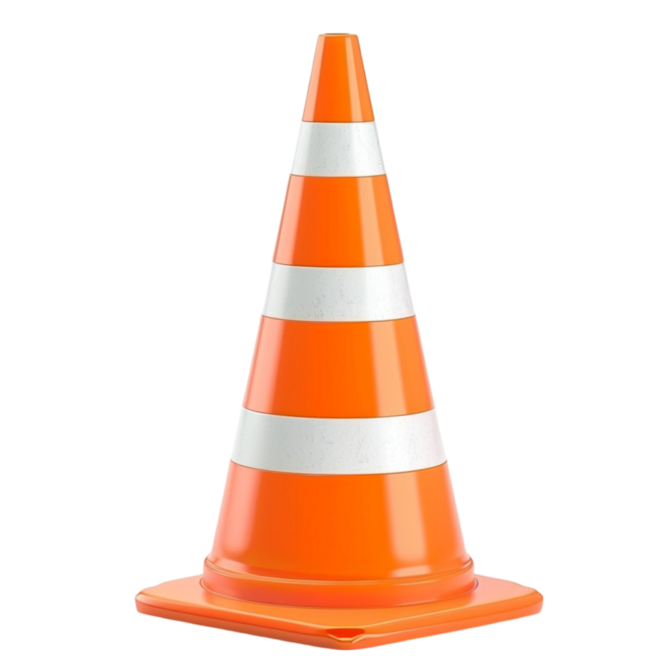 Traffic Cone Image with Transparent Background png