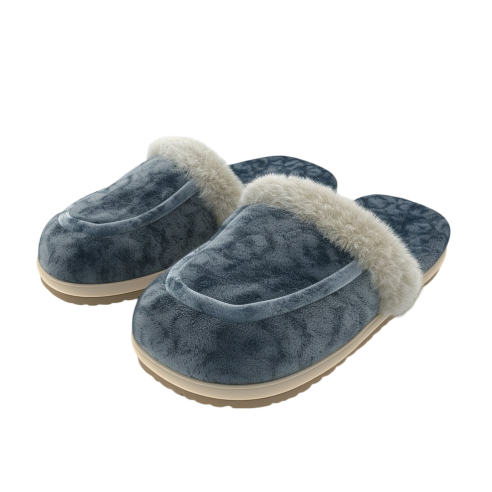 Cozy Indoor Slippers Isolated Transparent Background. png