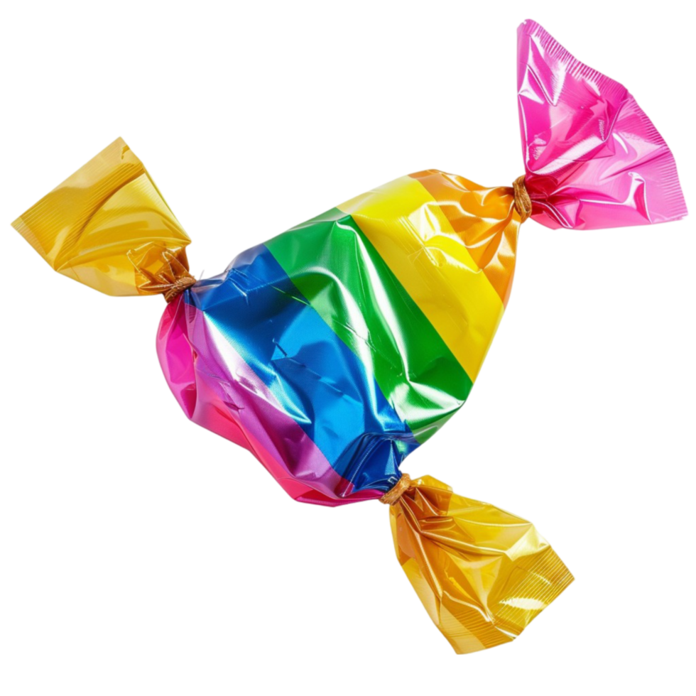 A Candy Wrapped In Foil On a Transparent Background png