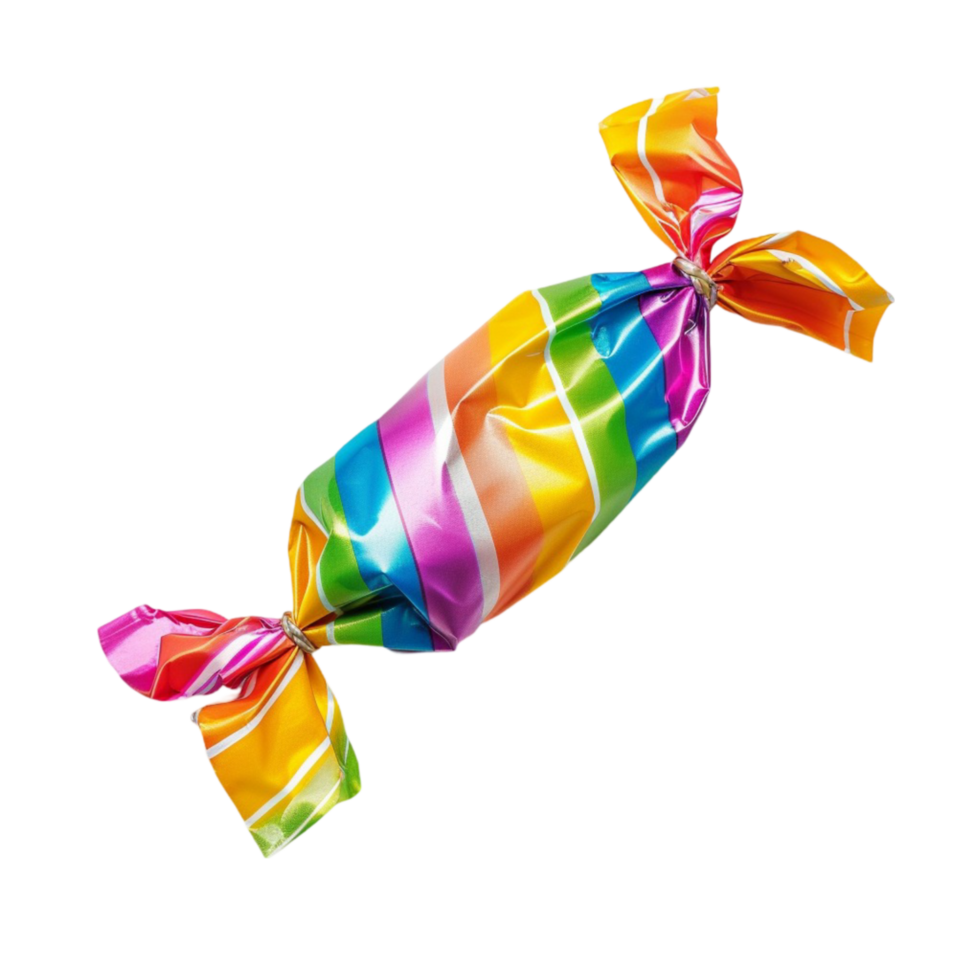 Reflective Wrapped Candy on Transparent Background png