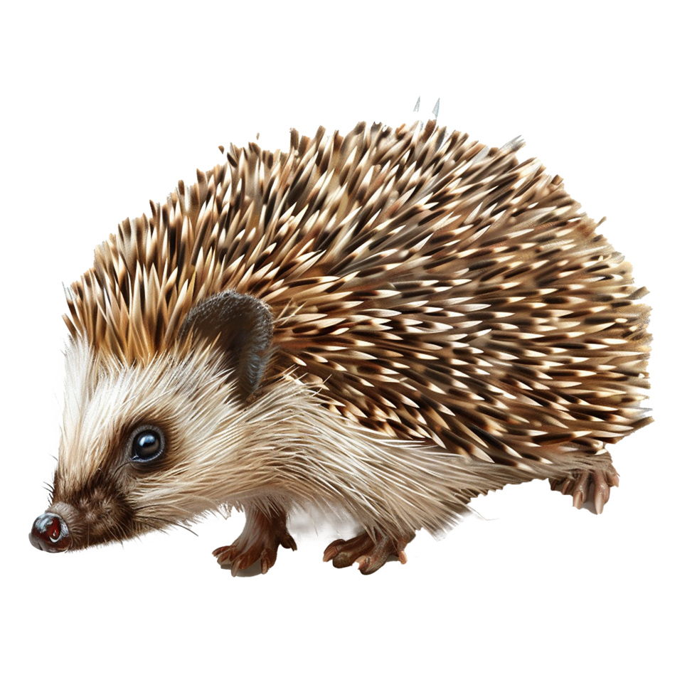 Hedgehog animal isolated on transparent background png