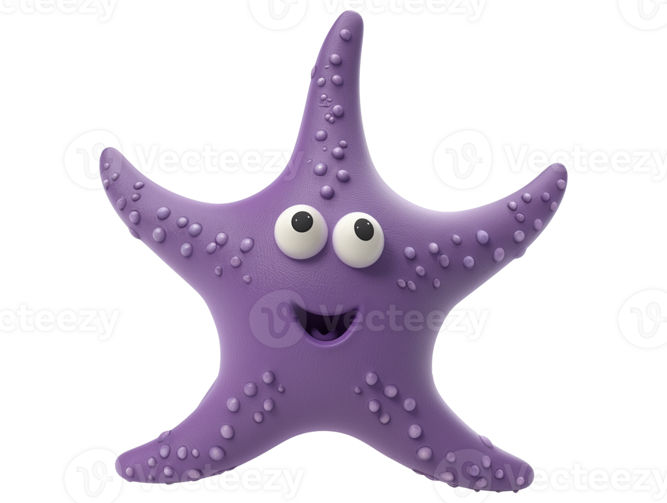 Cute starfish cartoon character png