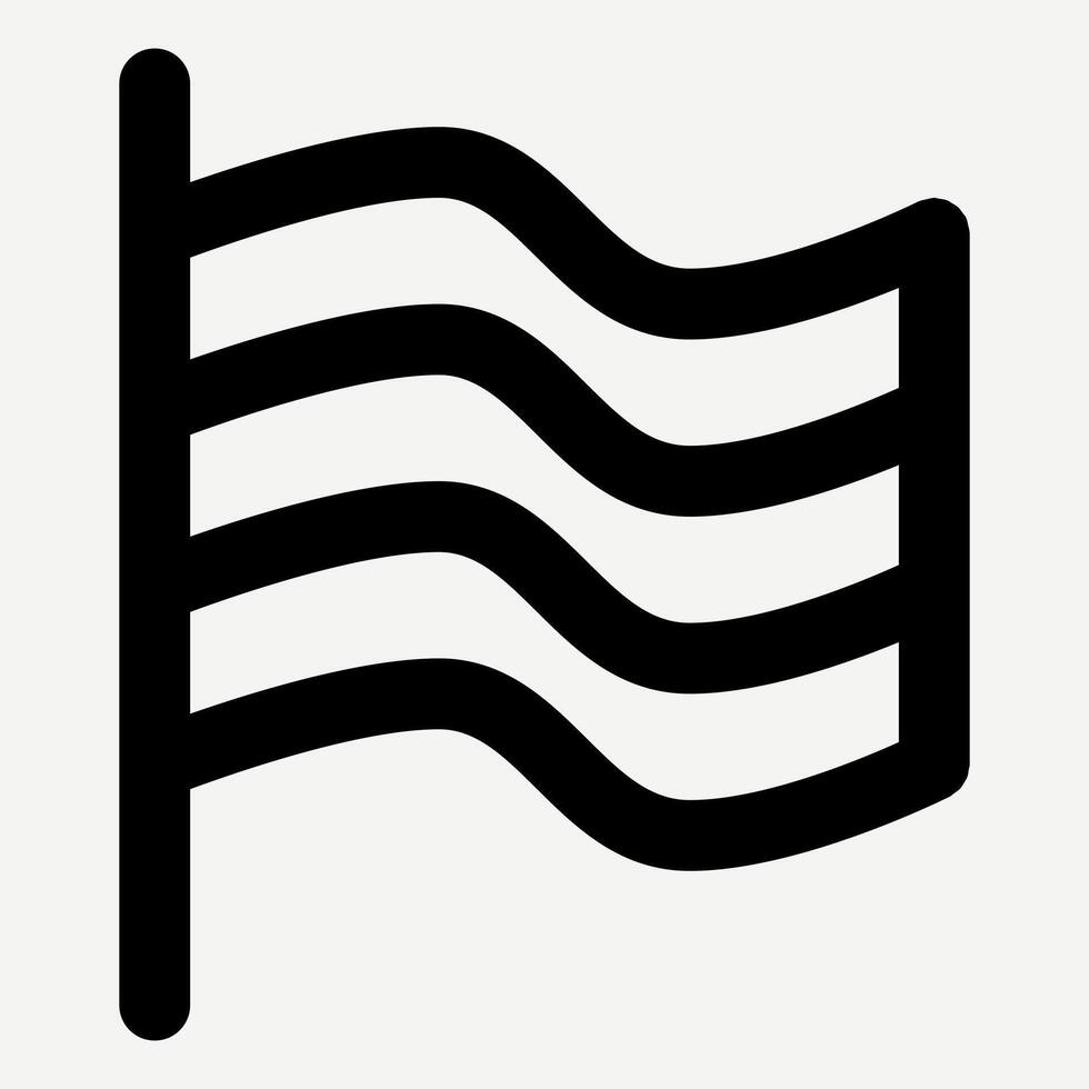 Flag Icon in line style is suitable for championship, race, Achievement, Victory, website application buttons, and presentation elements. vector