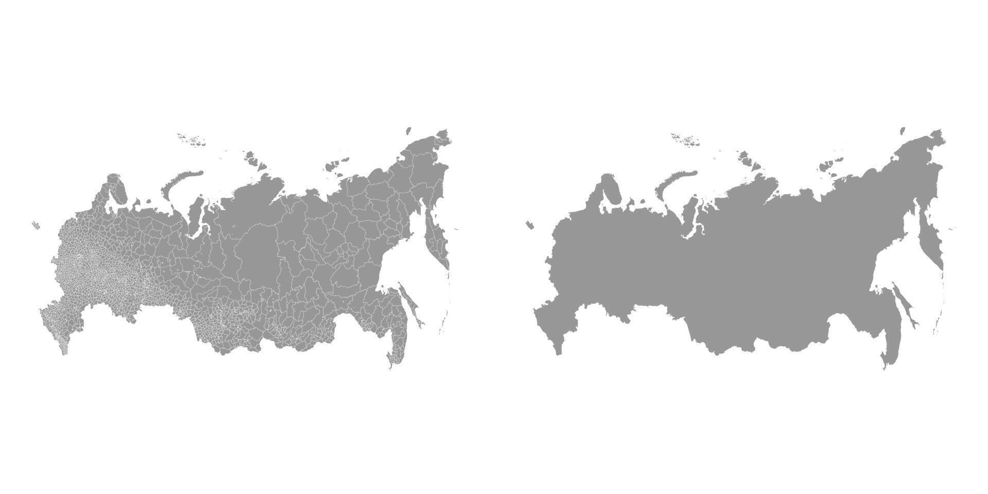 Russia map administrative divisions. illustration. vector