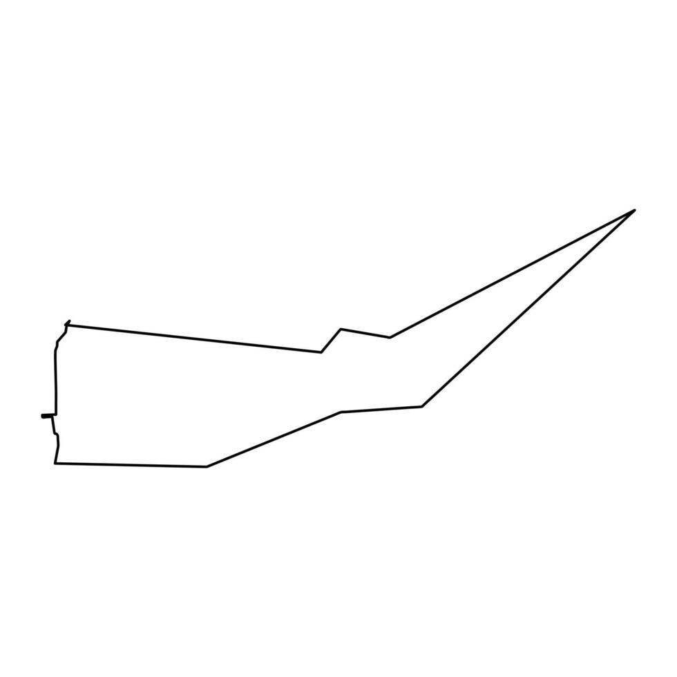 Saint Paul Charlestown Parish map, Saint Kitts and Nevis. vector