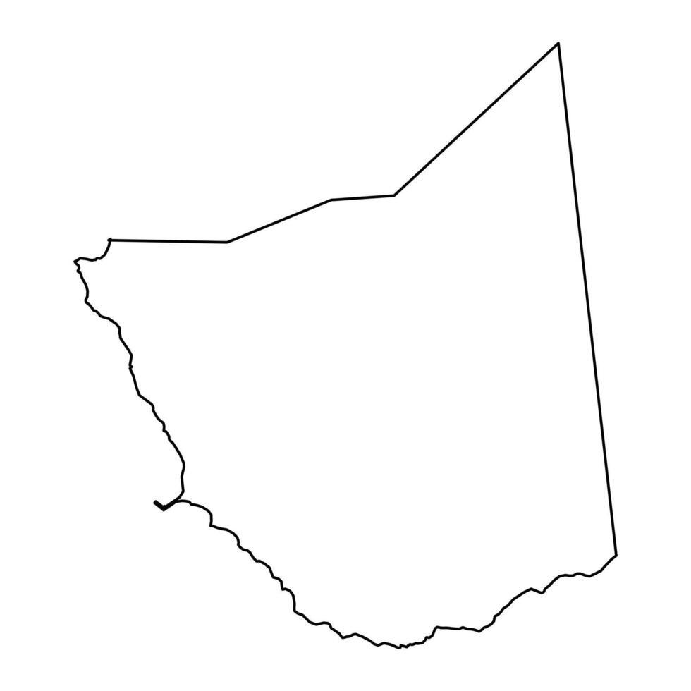 Saint John Figtree Parish map, Saint Kitts and Nevis. vector