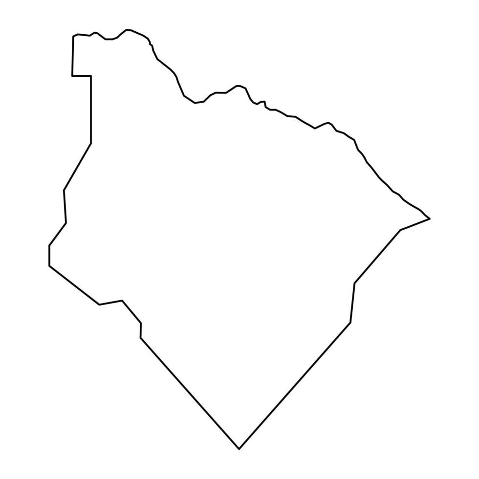 Saint John Capisterre Parish map, Saint Kitts and Nevis. vector