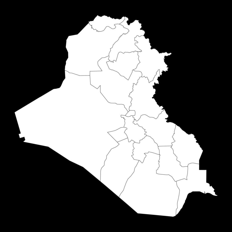 Iraq map with administrative divisions. illustration. vector