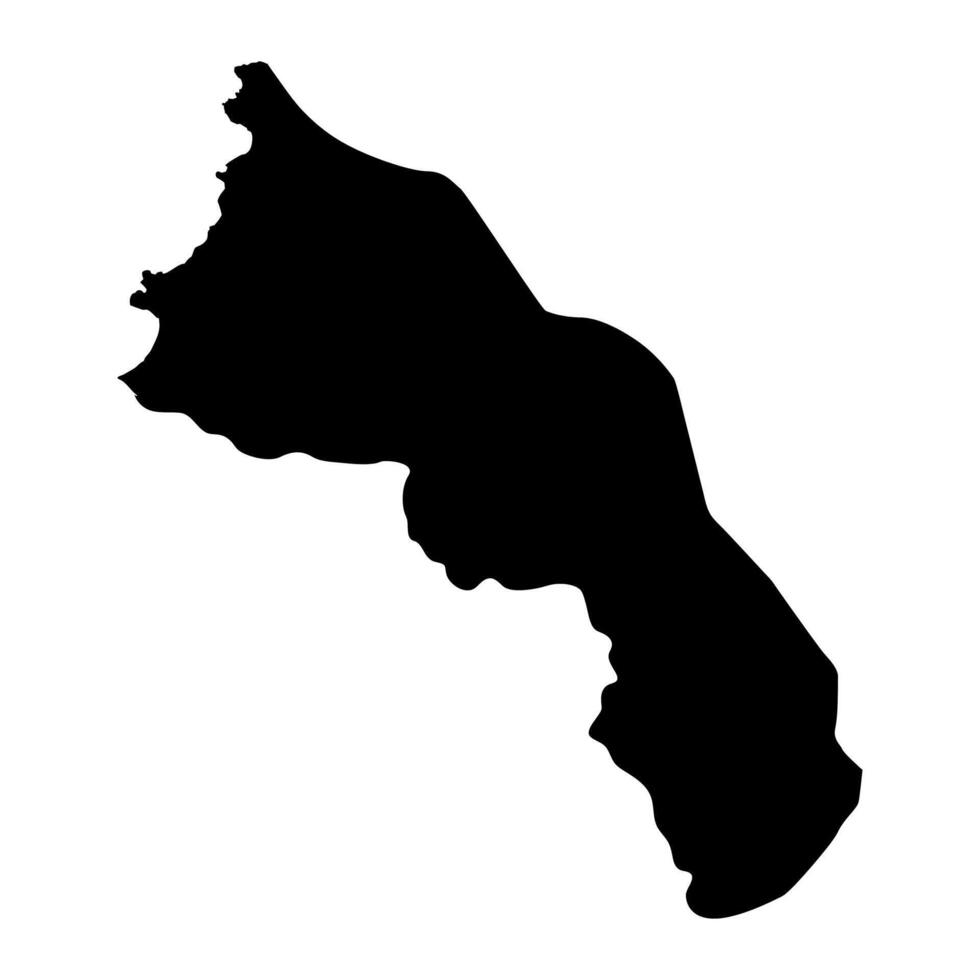 Canaries district map, administrative division of Saint Lucia. illustration. vector
