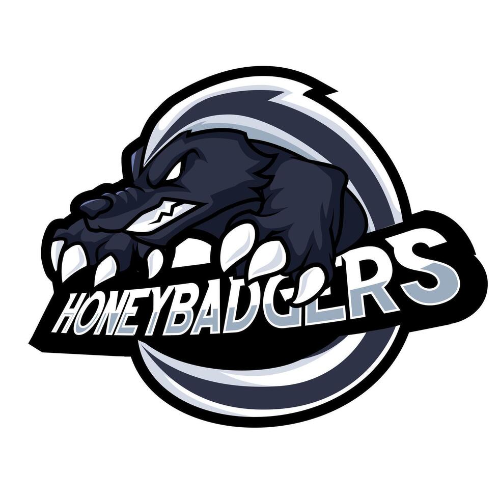 Honey Badger Mascot Design for Powerful and Agressive Concepts vector
