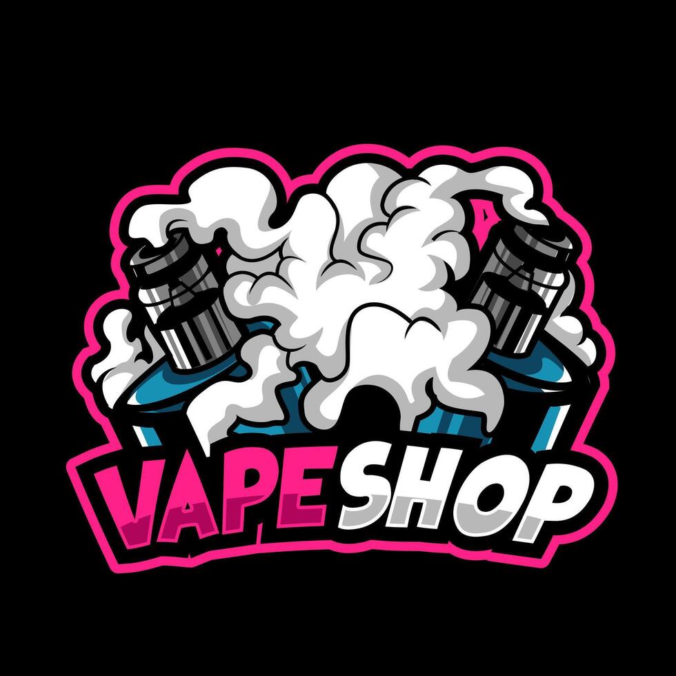 vape shop logo company template vector