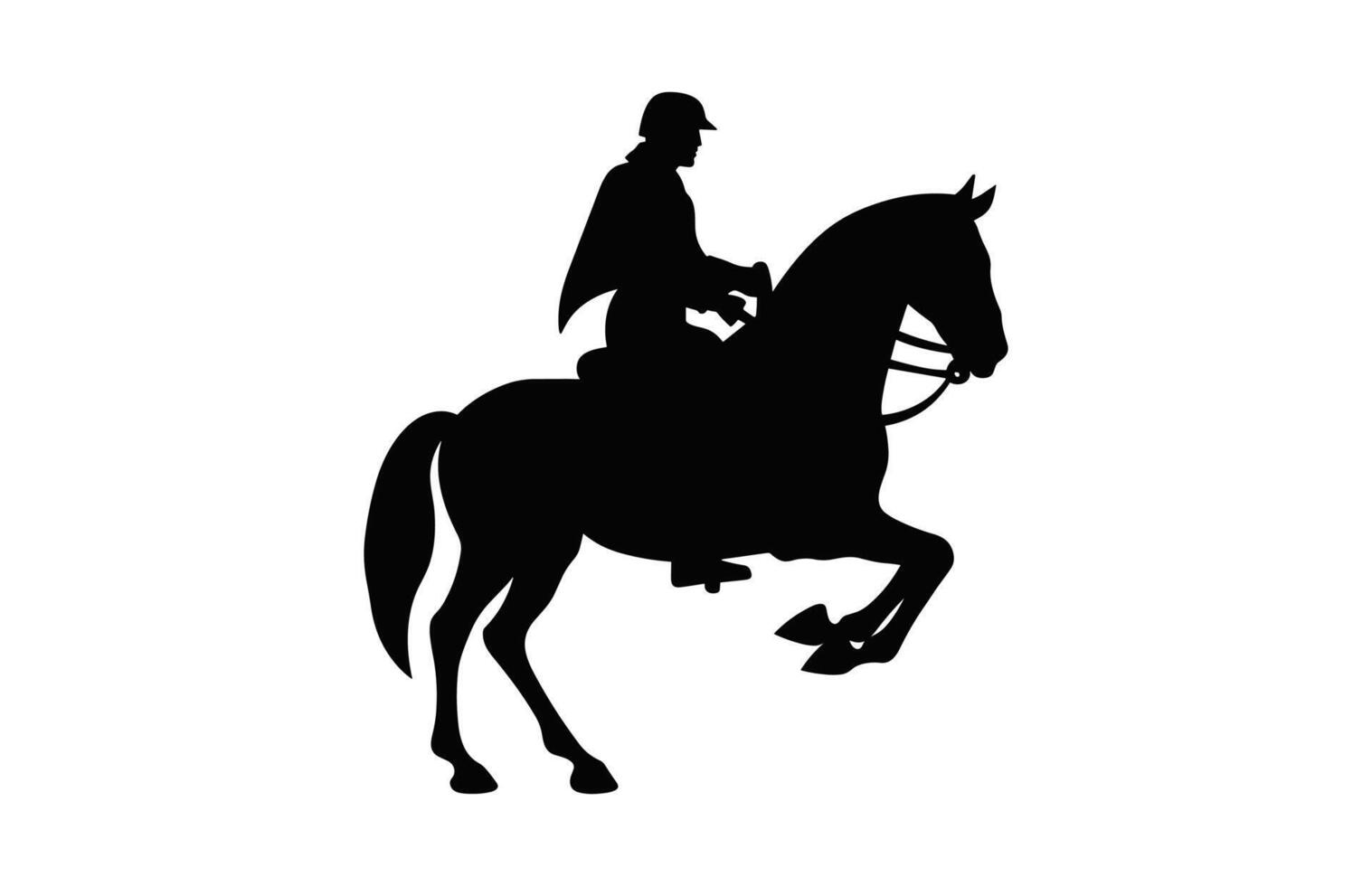 Knight on Horseback Silhouette black Clip art vector