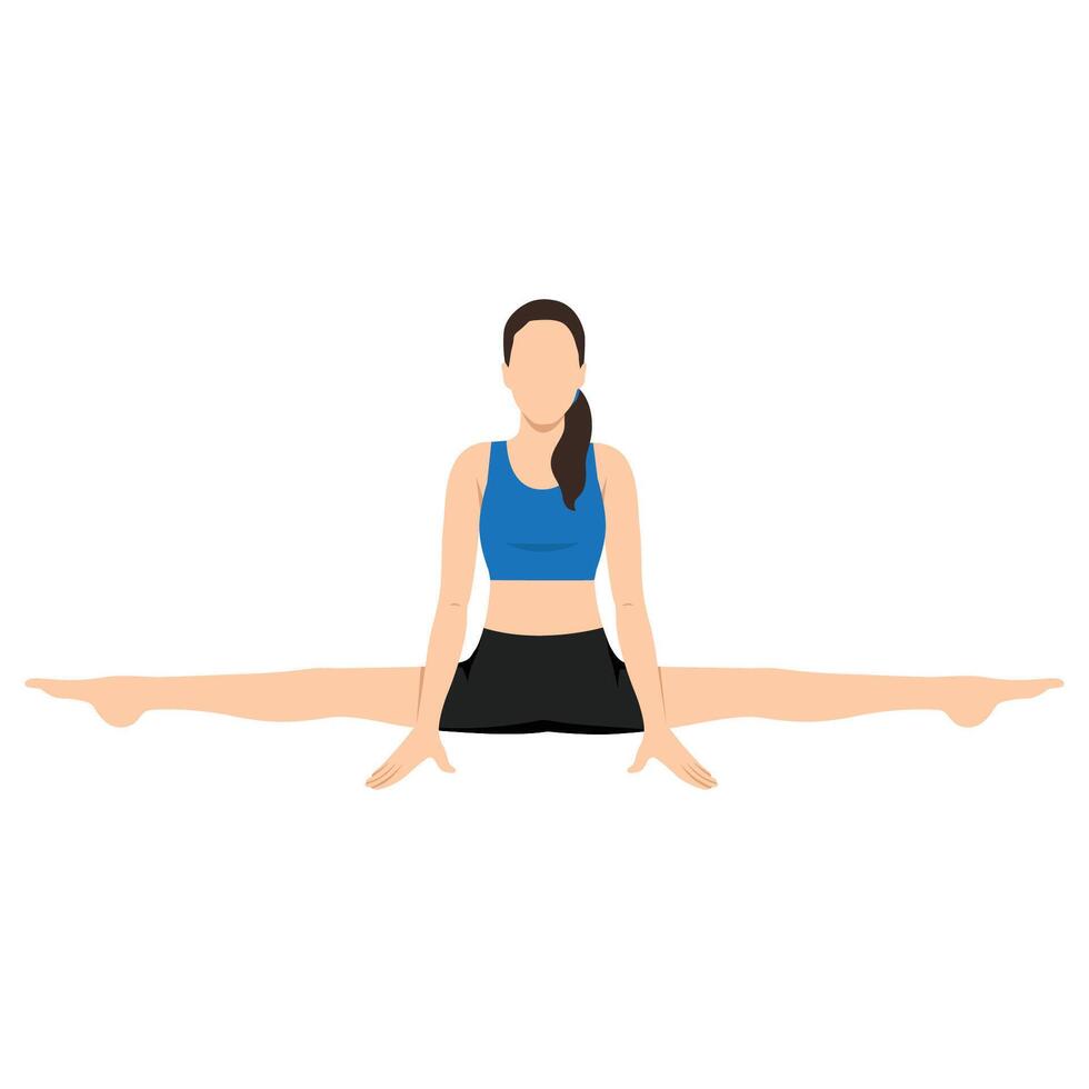Woman doing Reverse Table Top Pose Legs In Figure Four or Ardha Purvottanasana Pada Ardha Utkatasana. vector