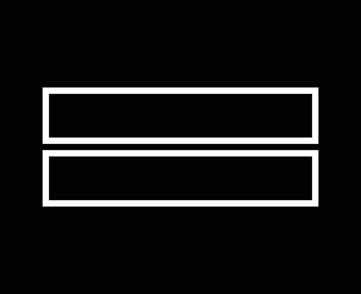 Rectangle Geometric Outline Shape Black And White Symbol Element Graphic Design Illustration vector