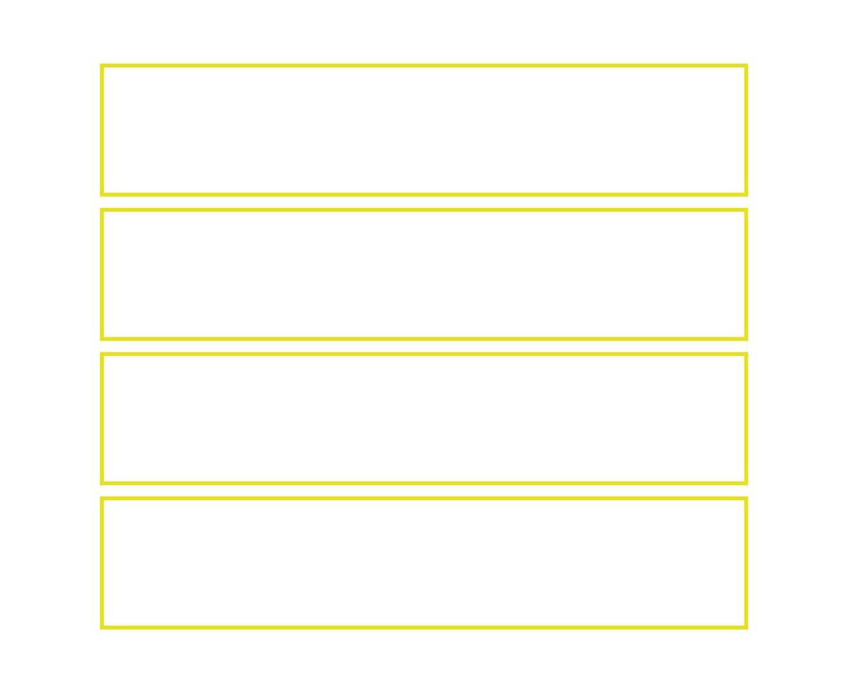 Rectangle Geometric Shape Stroke Collection Yellow Symbol Element Graphic Design Illustration vector